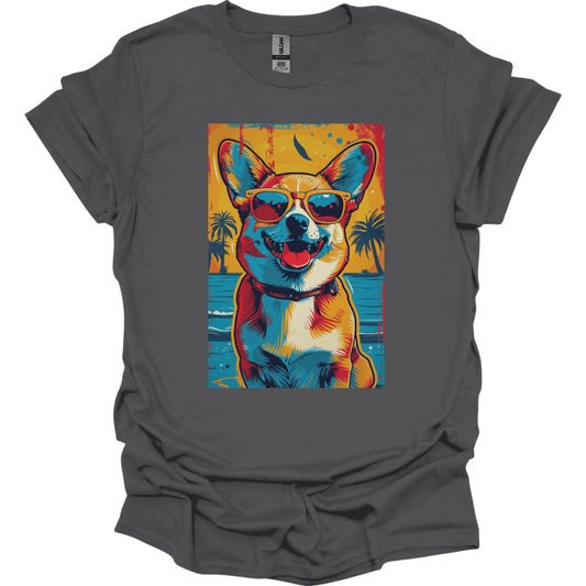 Pembroke Welsh Corgi - Summer Dog T-Shirt - Charcoal