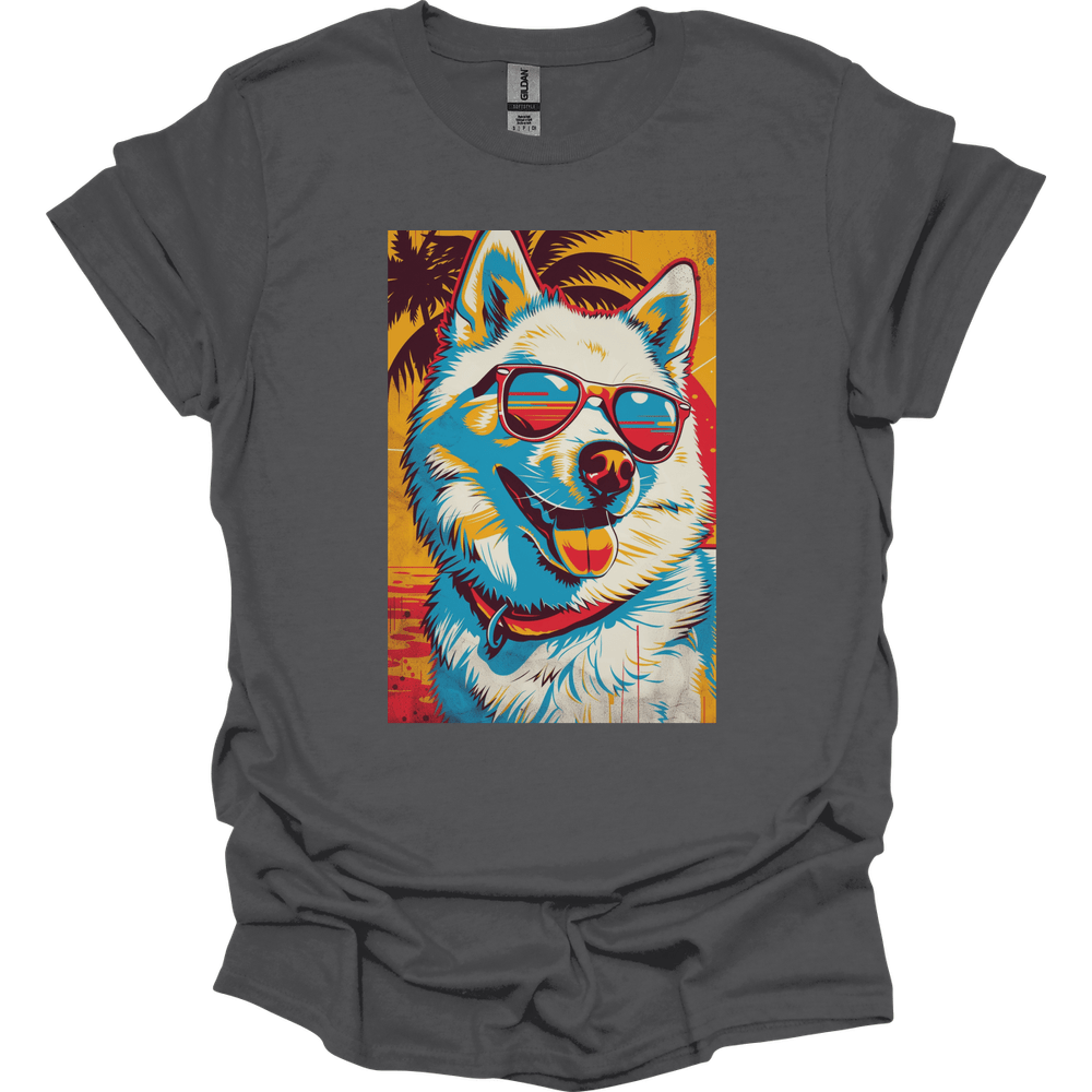 Samoyed - Summer Dog T-Shirt - Charcoal