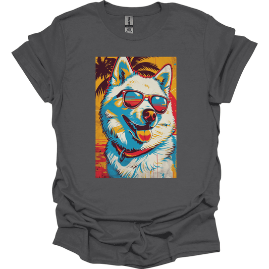 Samoyed - Summer Dog T-Shirt - Charcoal