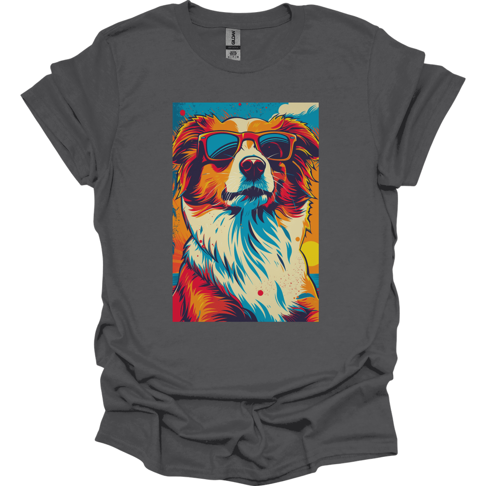 Shetland Sheepdog - Summer Dog T-Shirt - Charcoal