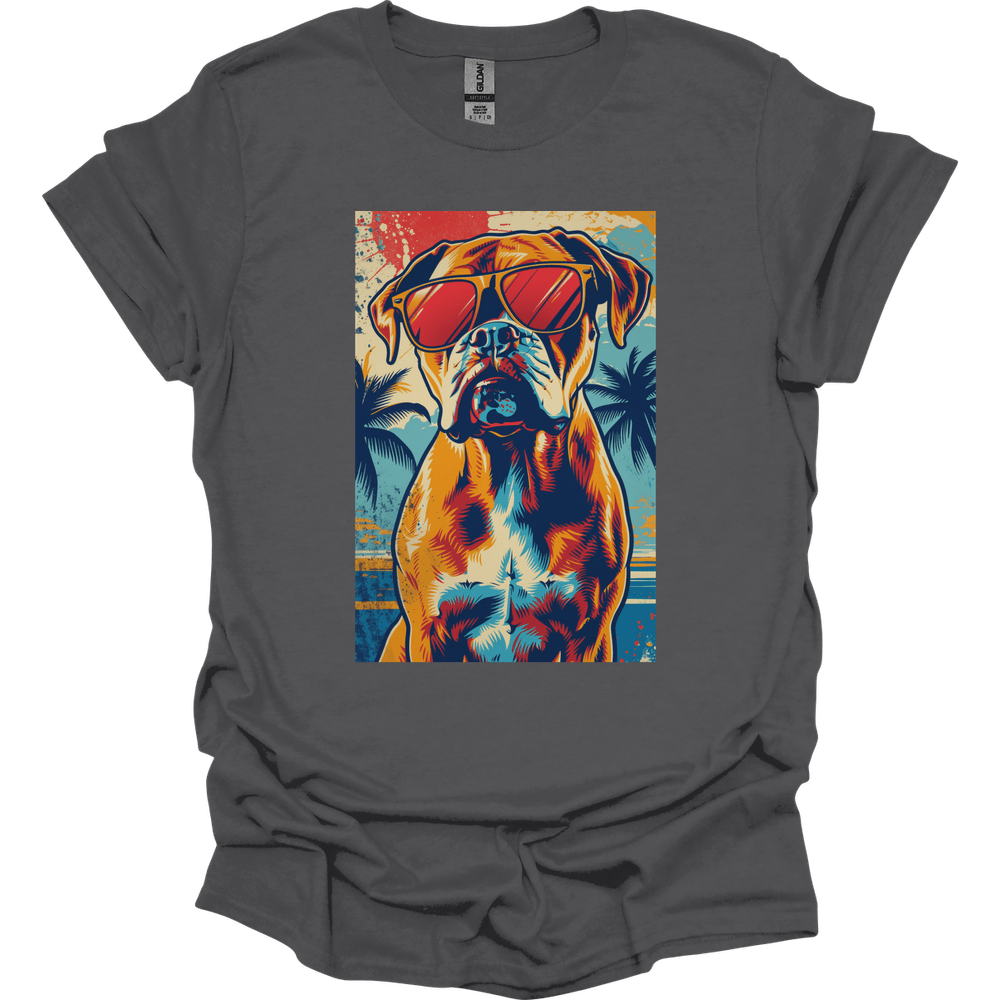 Boxer - Summer Dog T-Shirt - Charcoal