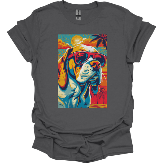 Basset Hound - Summer Dog T-Shirt - Charcoal