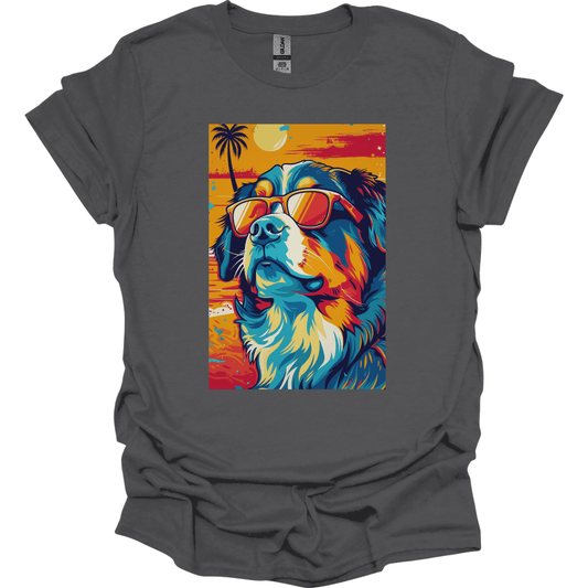 Bernese Mountain Dog - Summer Dog T-Shirt - Charcoal