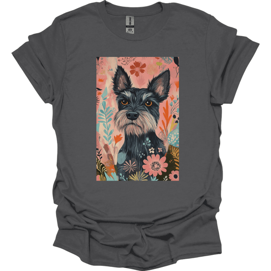 Paddledale Terrier - Boho Dog T-Shirt - Charcoal