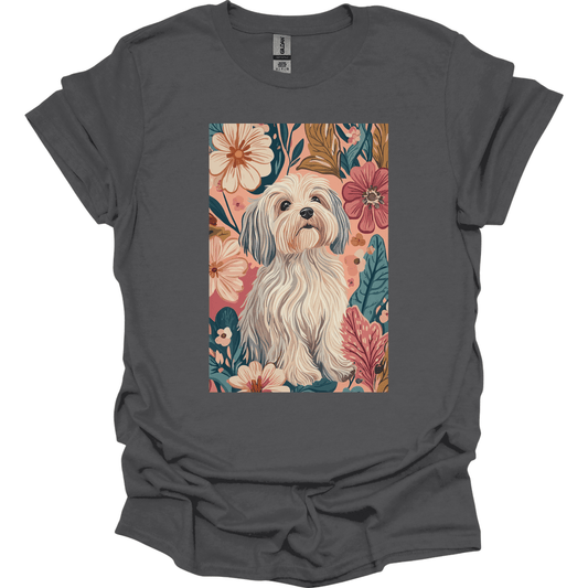 Havanese - Boho Dog T-Shirt - Charcoal