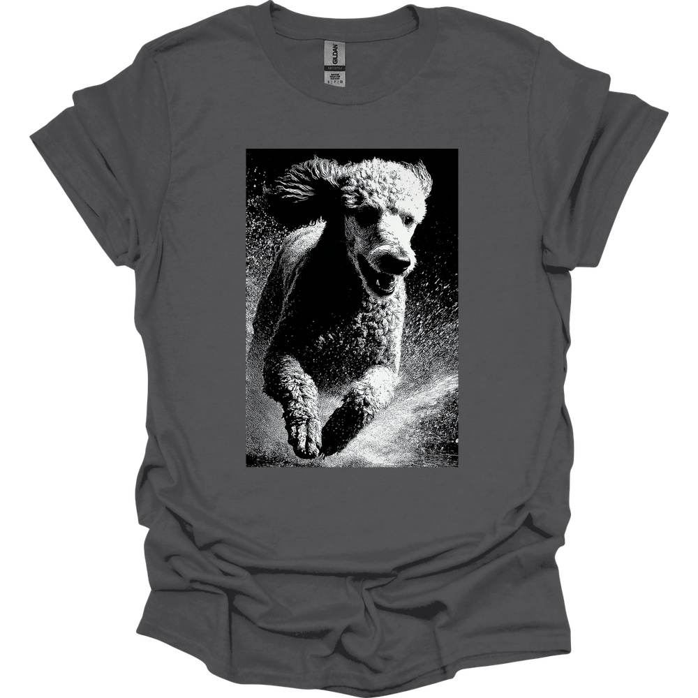 Poodle - Puddle Dog T-Shirt - Charcoal