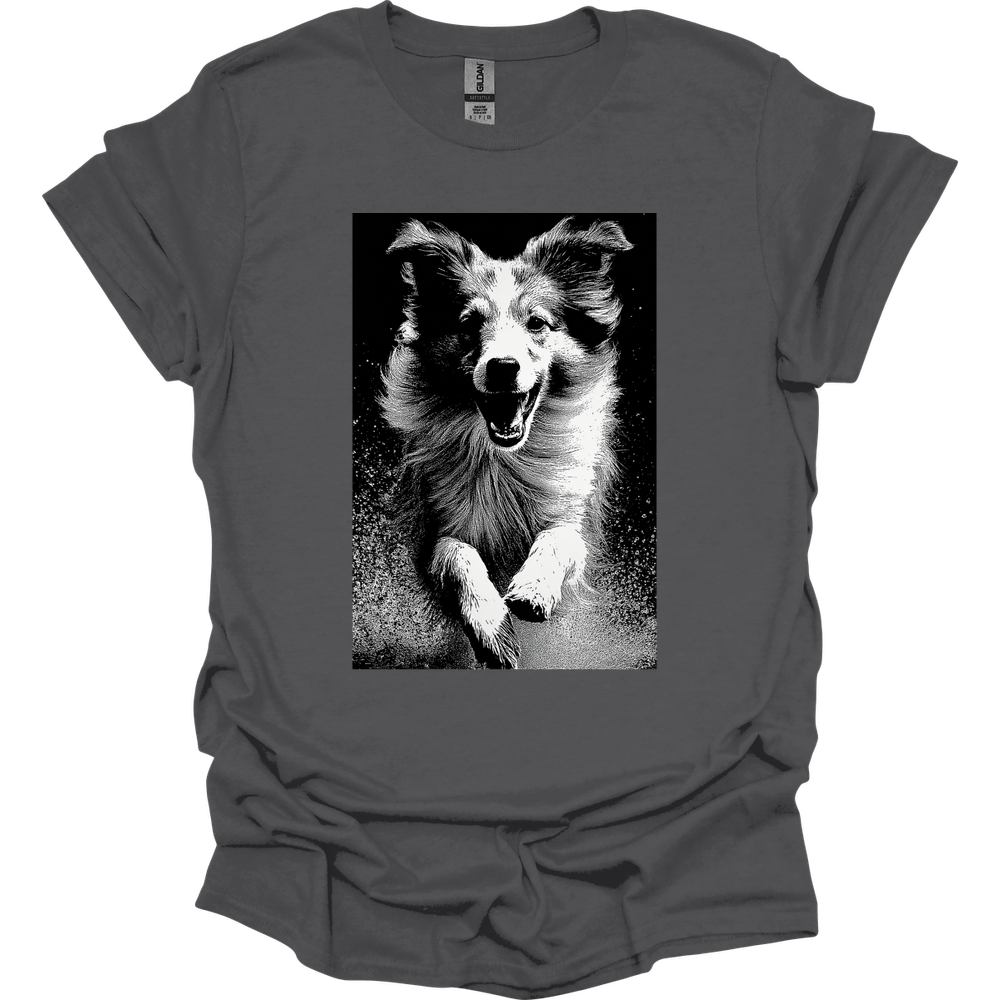 Shetland Sheepdog - Puddle Dog T-Shirt - Charcoal