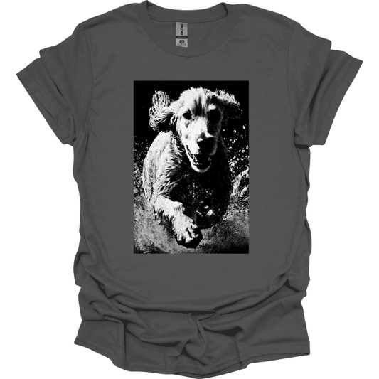 Cocker Spaniel - Puddle Dog T-Shirt - Charcoal