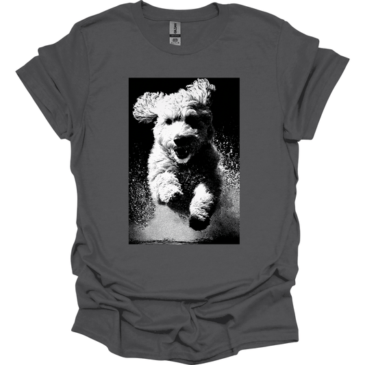 Golden Doodle - Puddle Dog T-Shirt - Charcoal