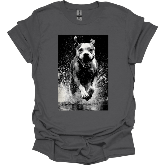 Boxer - Puddle Dog T-Shirt - Charcoal
