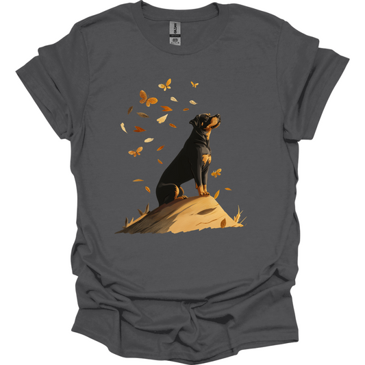 Rottweiler - Fall Dog T-Shirt - Charcoal