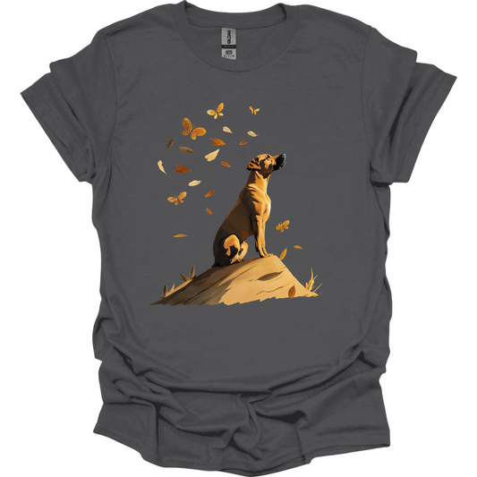 Rhodesian Ridgeback - Fall Dog T-Shirt - Charcoal