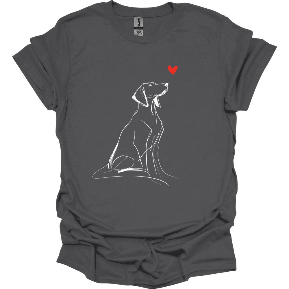Vizsla - Sketch Dog T-Shirt - Charcoal