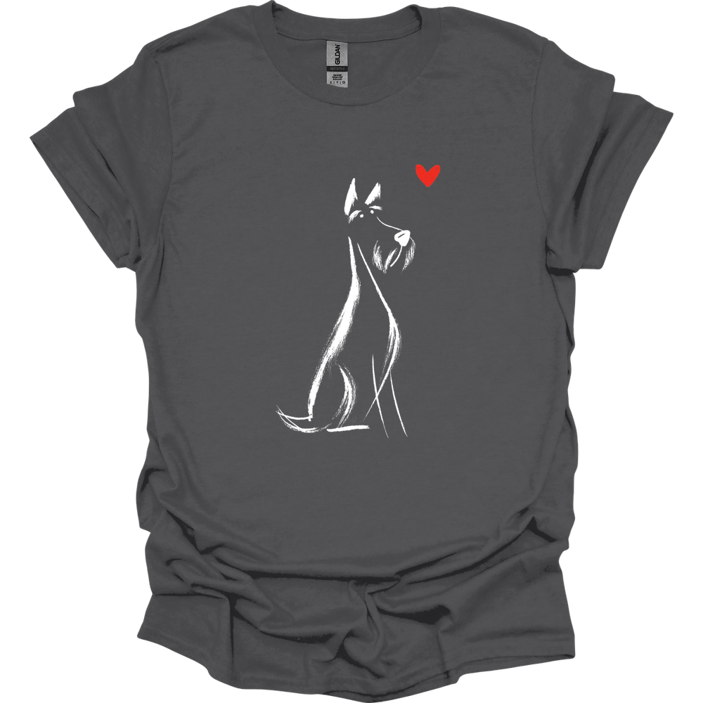 Kerry Blue Terrier - Sketch Dog T-Shirt - Charcoal