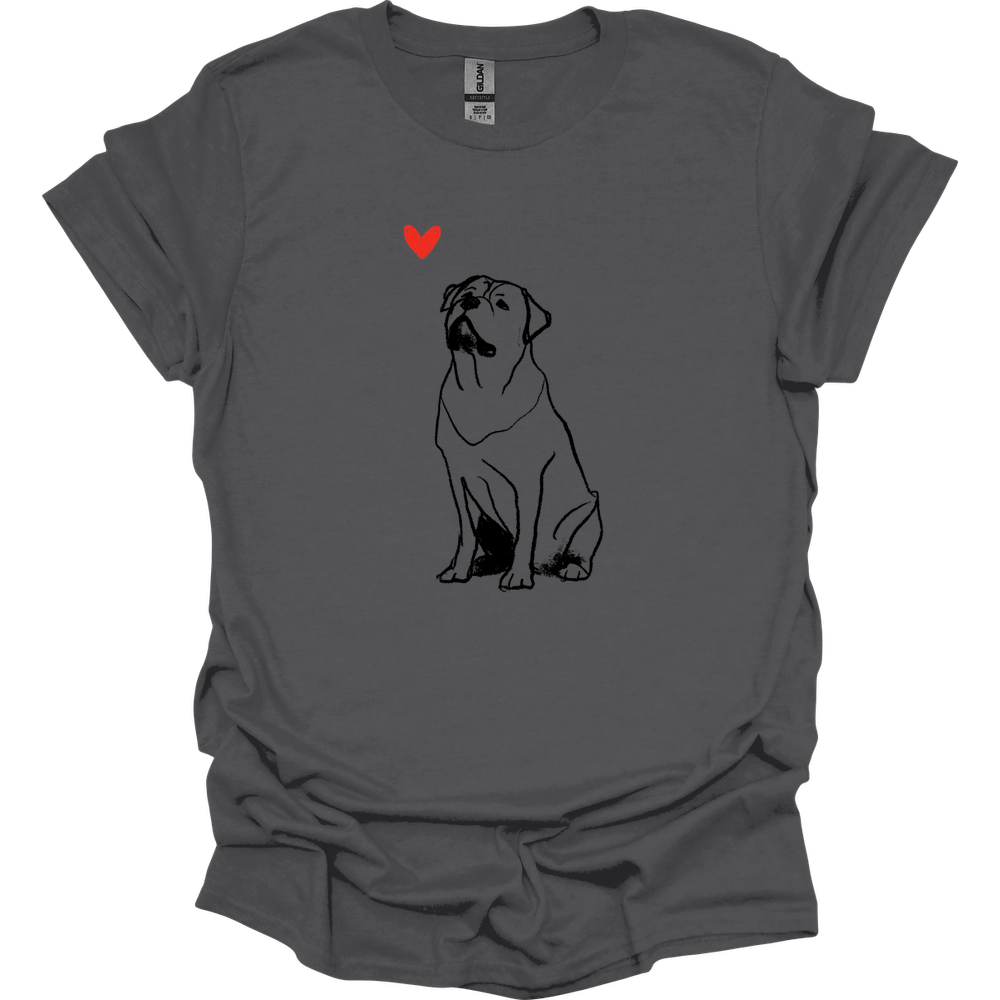 Rottweiler - Sketch Dog T-Shirt - Charcoal