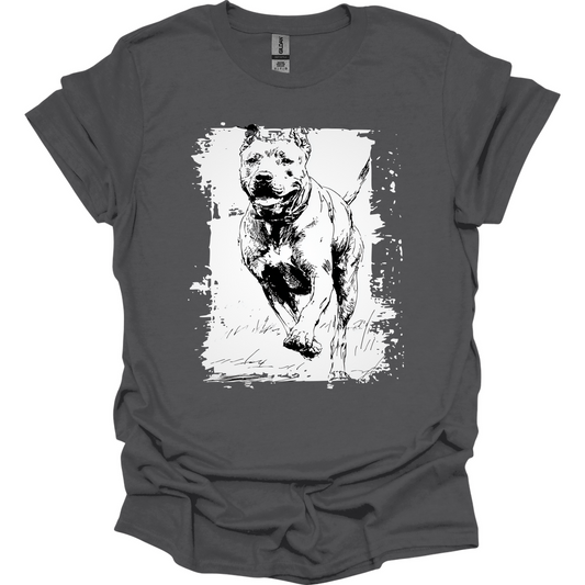 Cane Corso - Running Dog T-Shirt - Charcoal