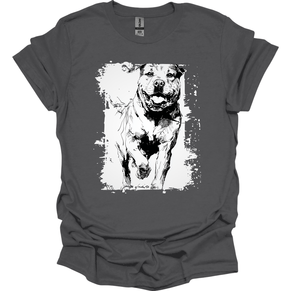 Rottweiler - Running Dog T-Shirt - Charcoal