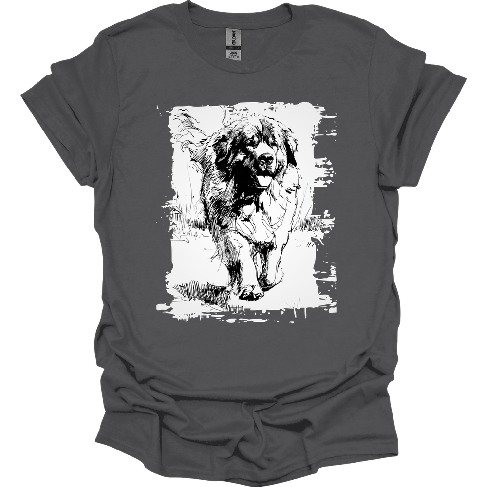 Newfoundland - Running Dog T-Shirt - Charcoal