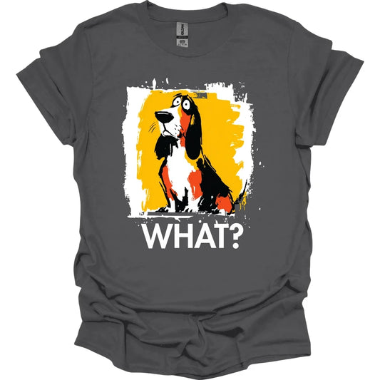 Basset Hound - What Dog T-Shirt - Charcoal