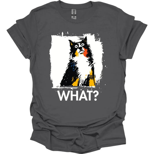 Border Collie - What Dog T-Shirt - Charcoal