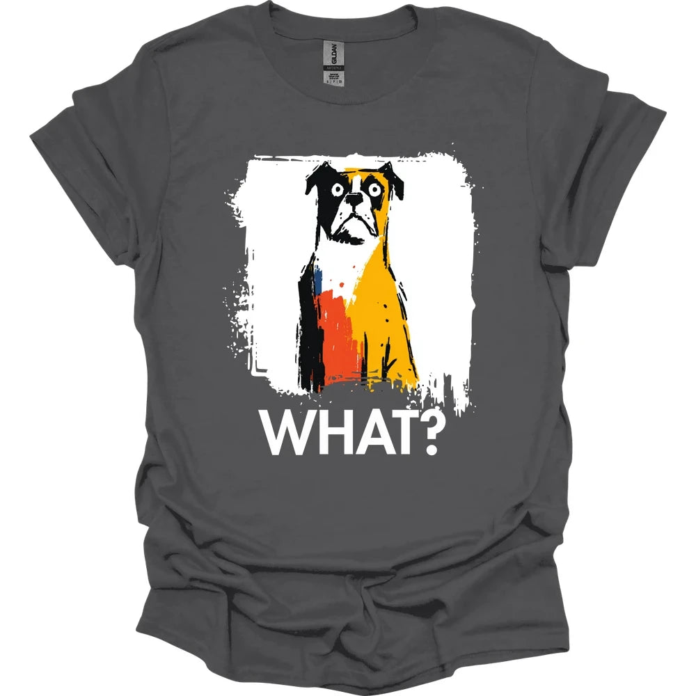 Boxer - What Dog T-Shirt - Charcoal