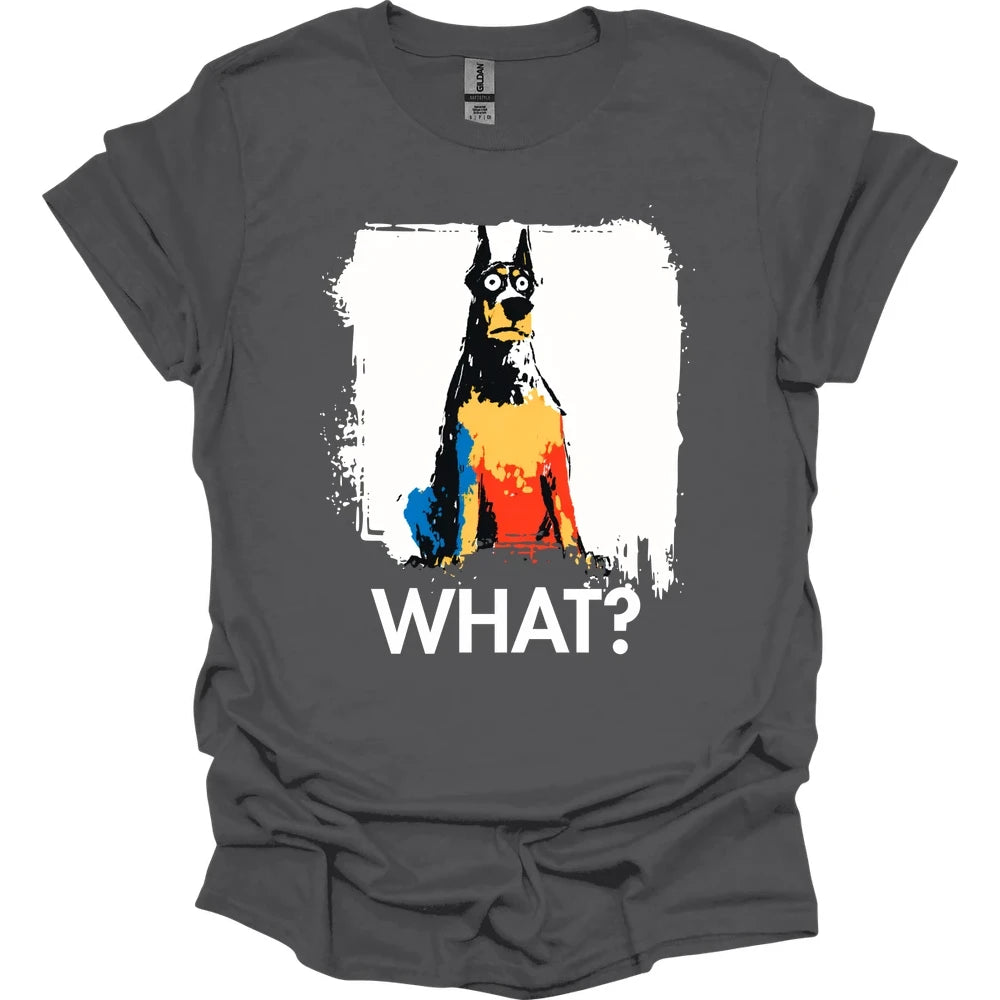 Doberman - What Dog T-Shirt - Charcoal