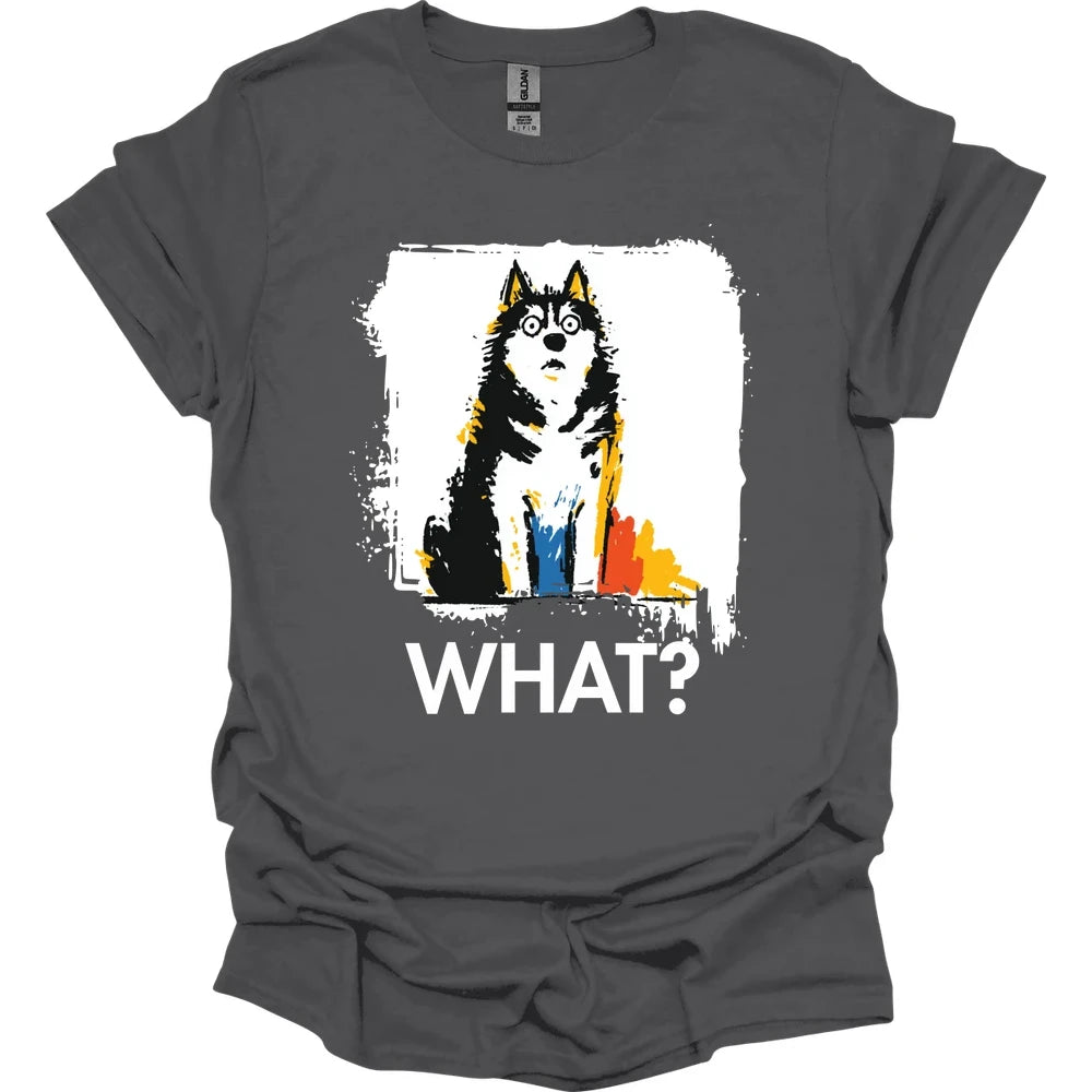 Siberian Husky - What Dog T-Shirt - Charcoal