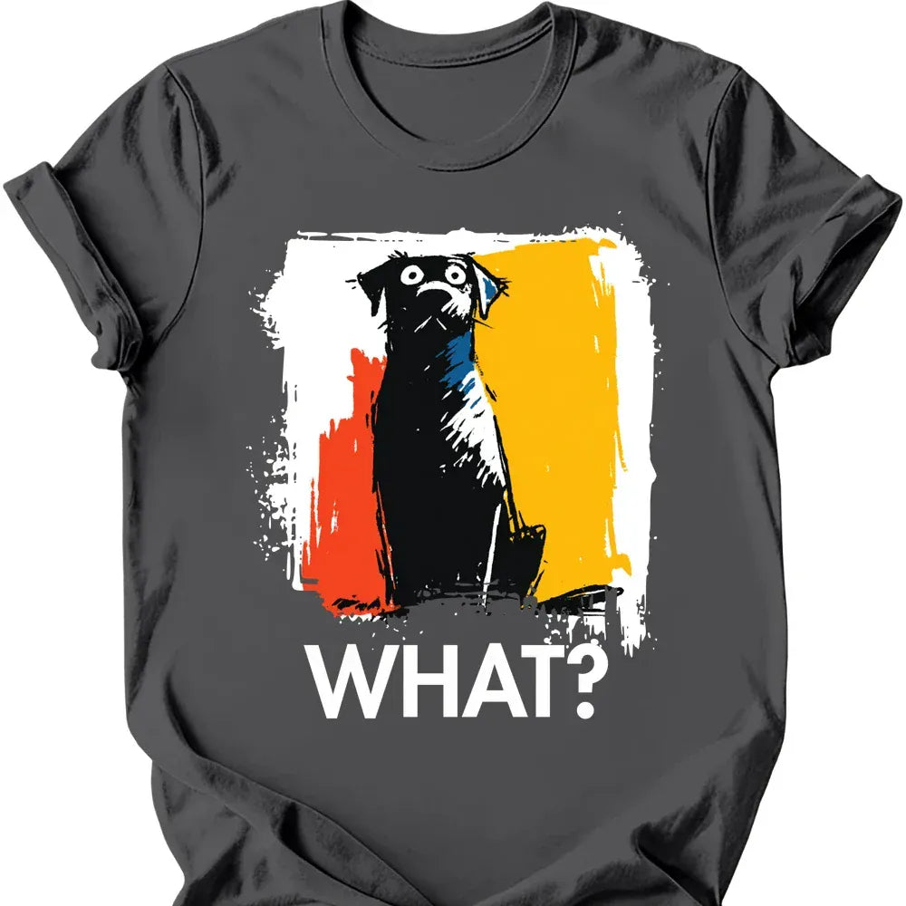 Black Labrador - What Dog T-Shirt - Charcoal