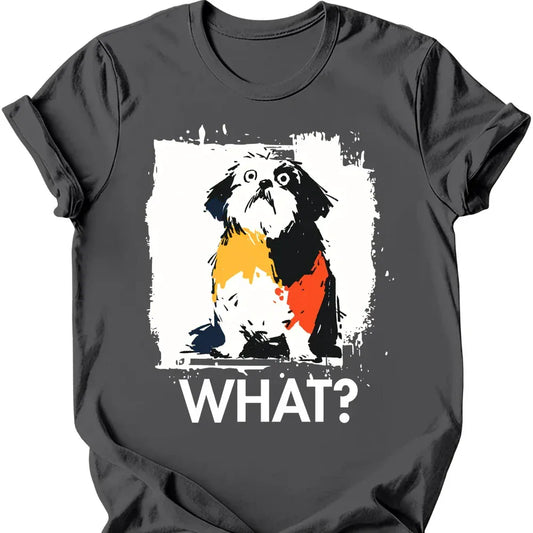 Shih Tzu - What Dog T-Shirt - Charcoal