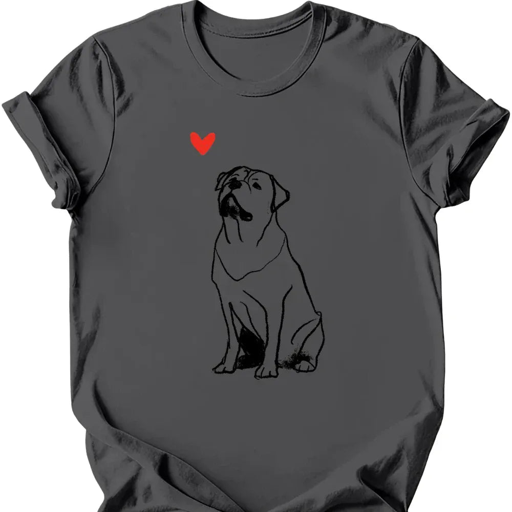 Rottweiler - Sketch Dog T-Shirt - Charcoal