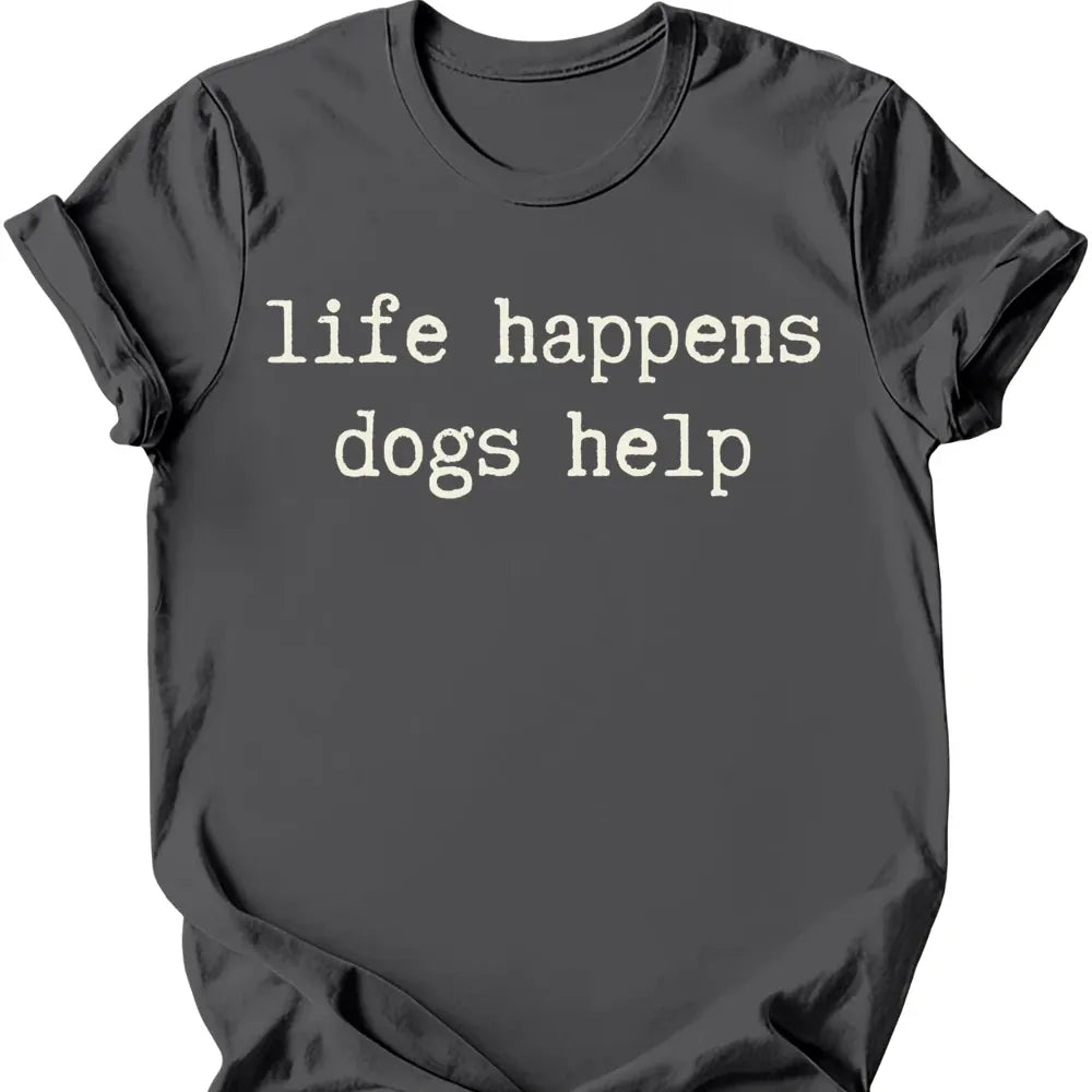 Life Happens T-Shirt - Charcoal