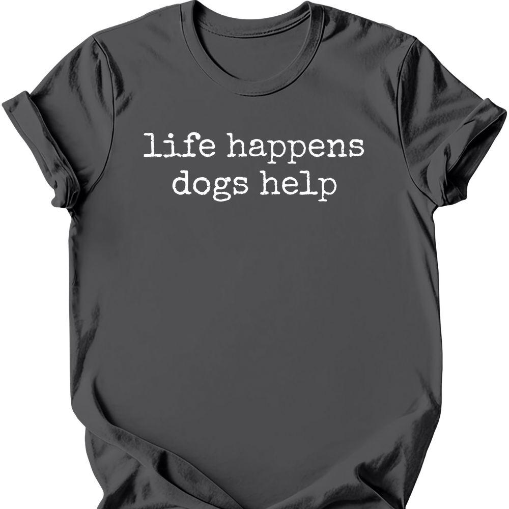 Dogs Help T-Shirt - Charcoal