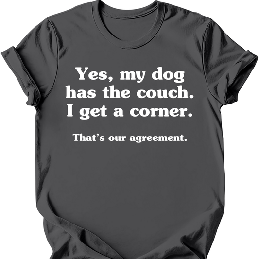 Dog Has The Couch T-Shirt - Charcoal