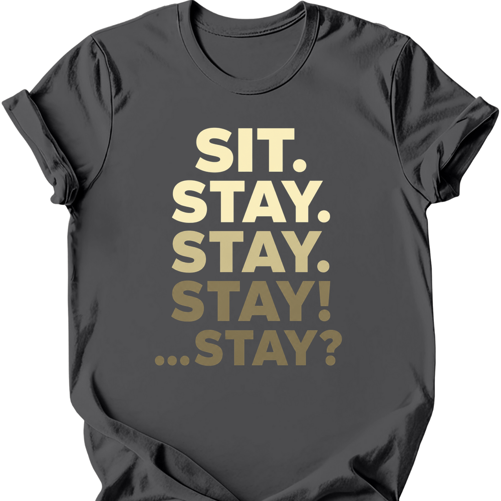 Sit Stay T-Shirt - Charcoal