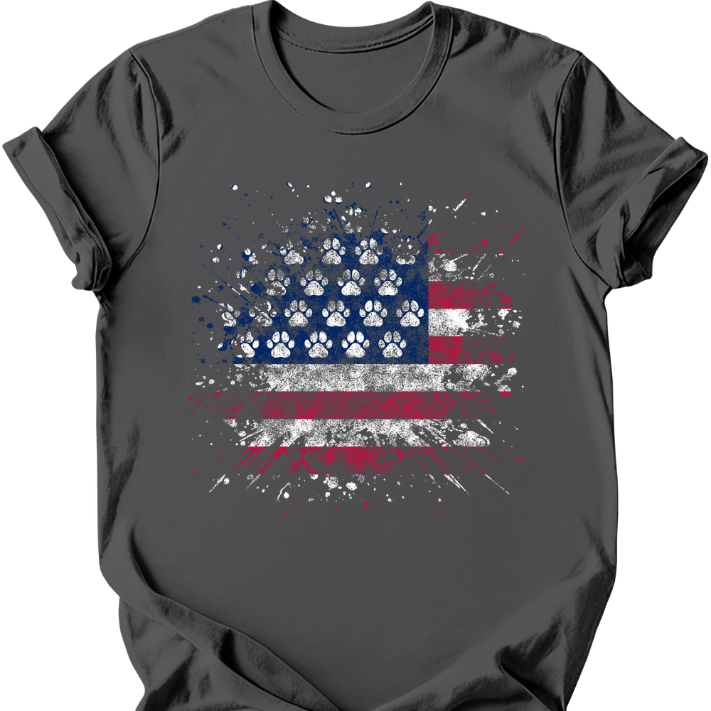Splatter Flag T-Shirt - Charcoal