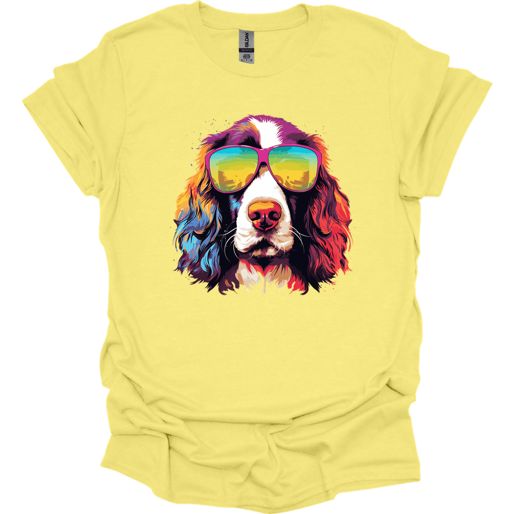 English Springer Spaniel - Top Dog T-Shirt - Cornsilk