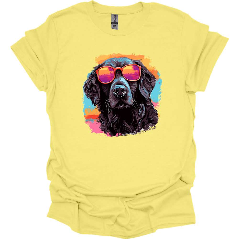 Flat Coated Retriever - Top Dog T-Shirt - Cornsilk