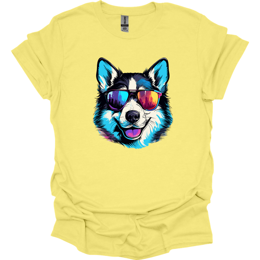 Siberian_Husky - Top Dog T-Shirt - Cornsilk