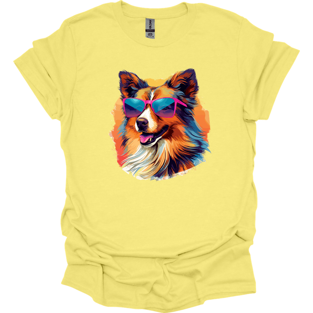 Shetland Sheepdog - Top Dog T-Shirt - Cornsilk