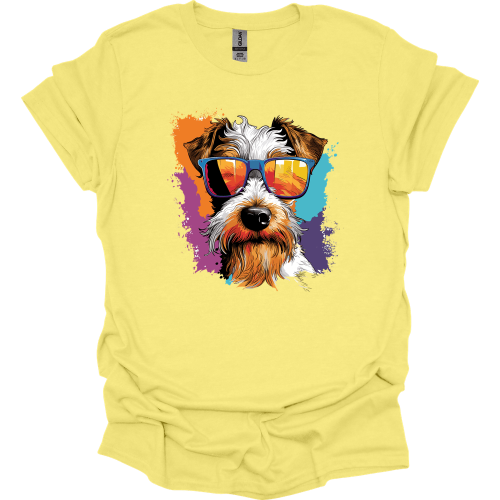 Wire Fox Terrier - Top Dog T-Shirt - Cornsilk