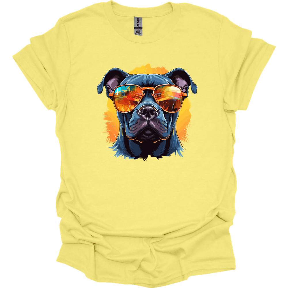 Staffordshire Bull Terrier - Top Dog T-Shirt - Cornsilk