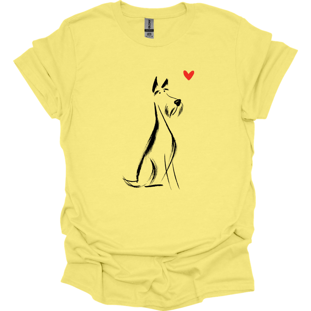 Kerry Blue Terrier - Sketch Dog T-Shirt - Cornsilk