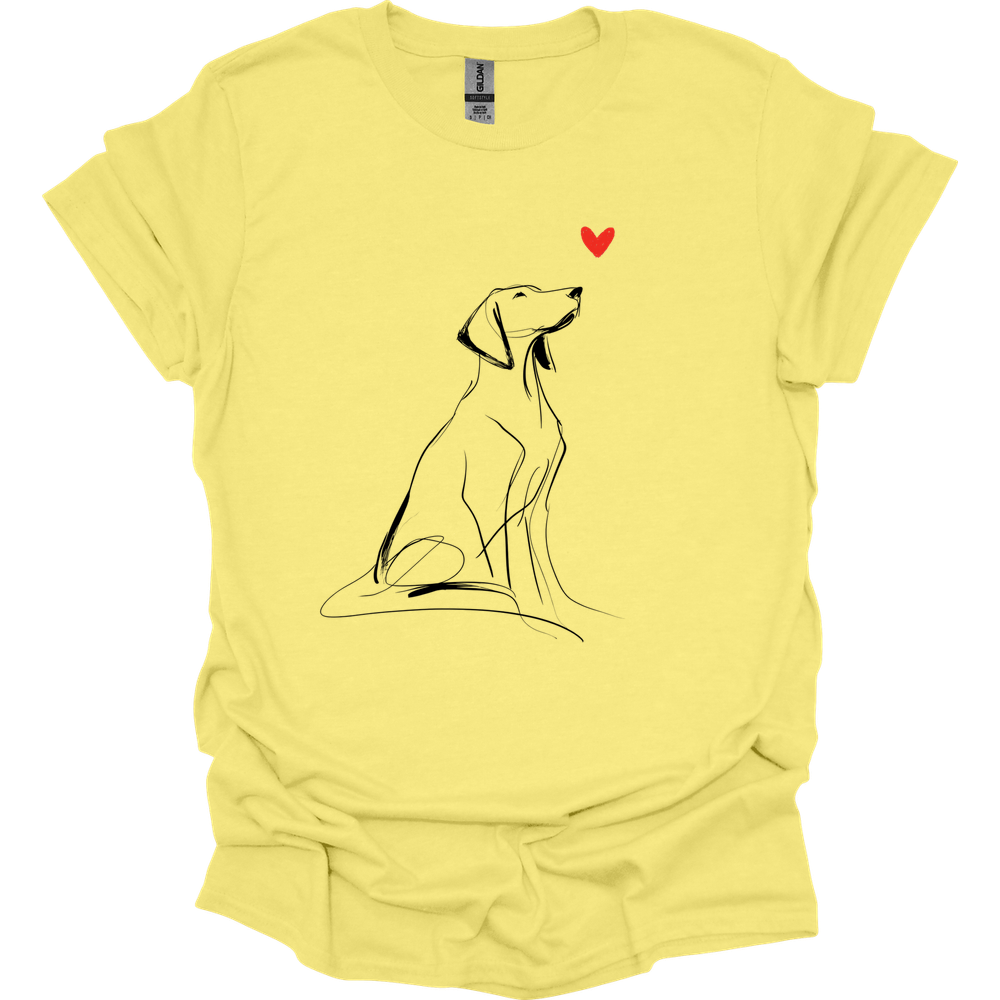 Vizsla - Sketch Dog T-Shirt - Cornsilk
