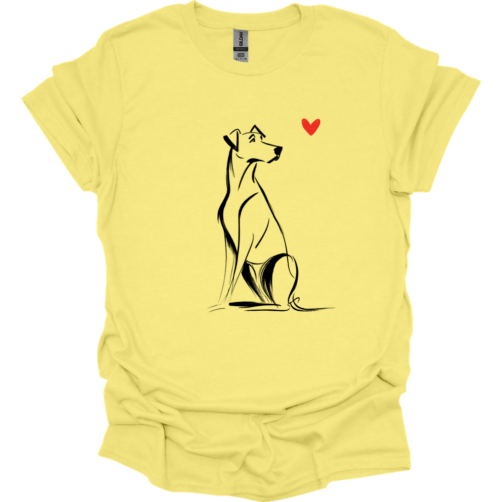 Rhodesian Ridgeback - Sketch Dog T-Shirt - Cornsilk