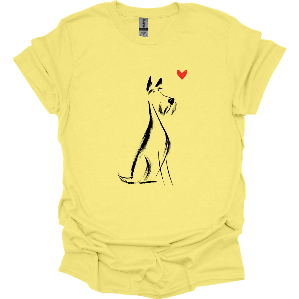 Kerry Blue Terrier - Sketch Dog T-Shirt - Cornsilk