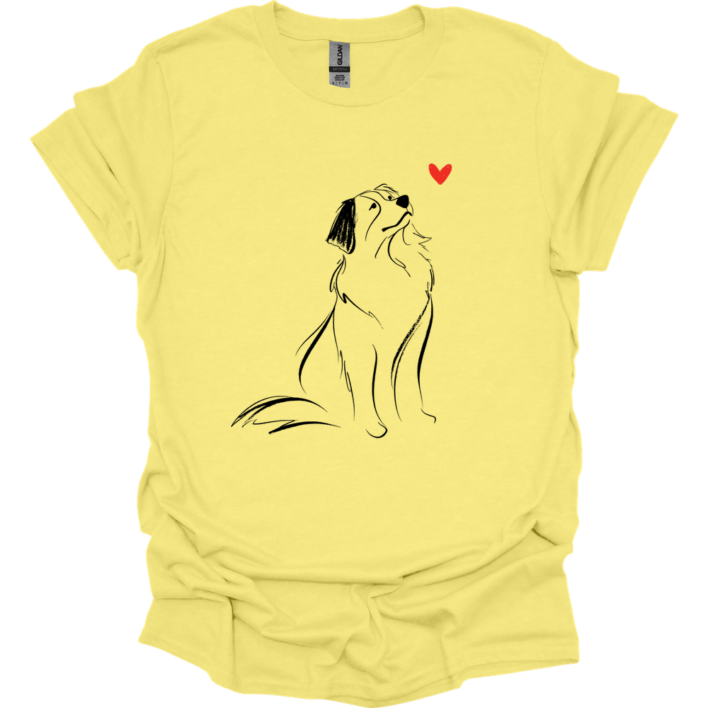 Bernese Mountain Dog - Sketch Dog T-Shirt - Cornsilk