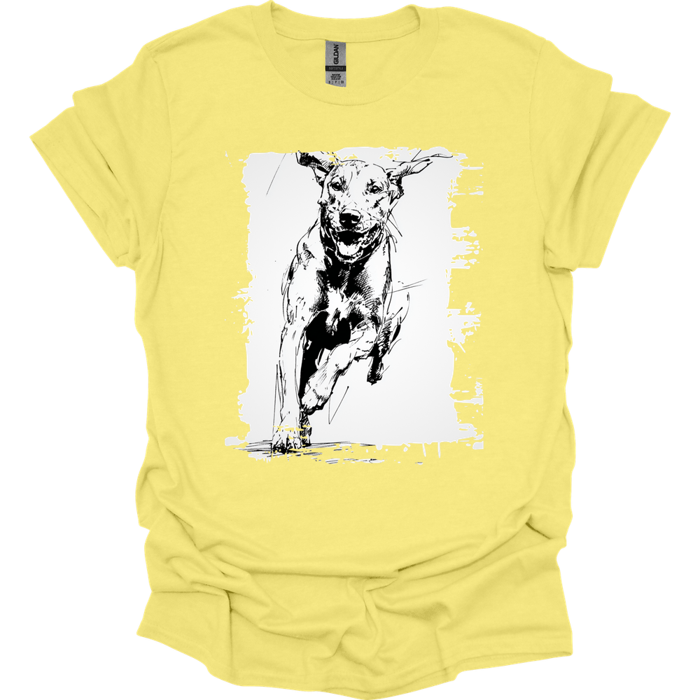 Rhodesian Ridgeback - Running Dog T-Shirt - Cornsilk