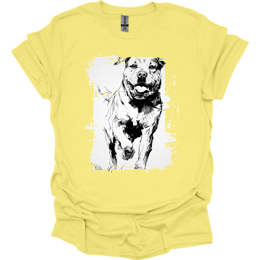 Rottweiler - Running Dog T-Shirt - Cornsilk