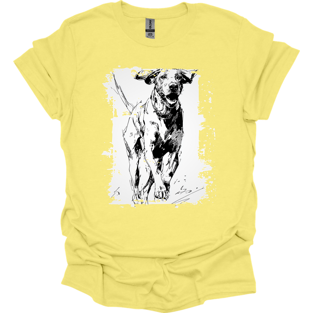 German Shorthaired Pointer - Running Dog T-Shirt - Cornsilk