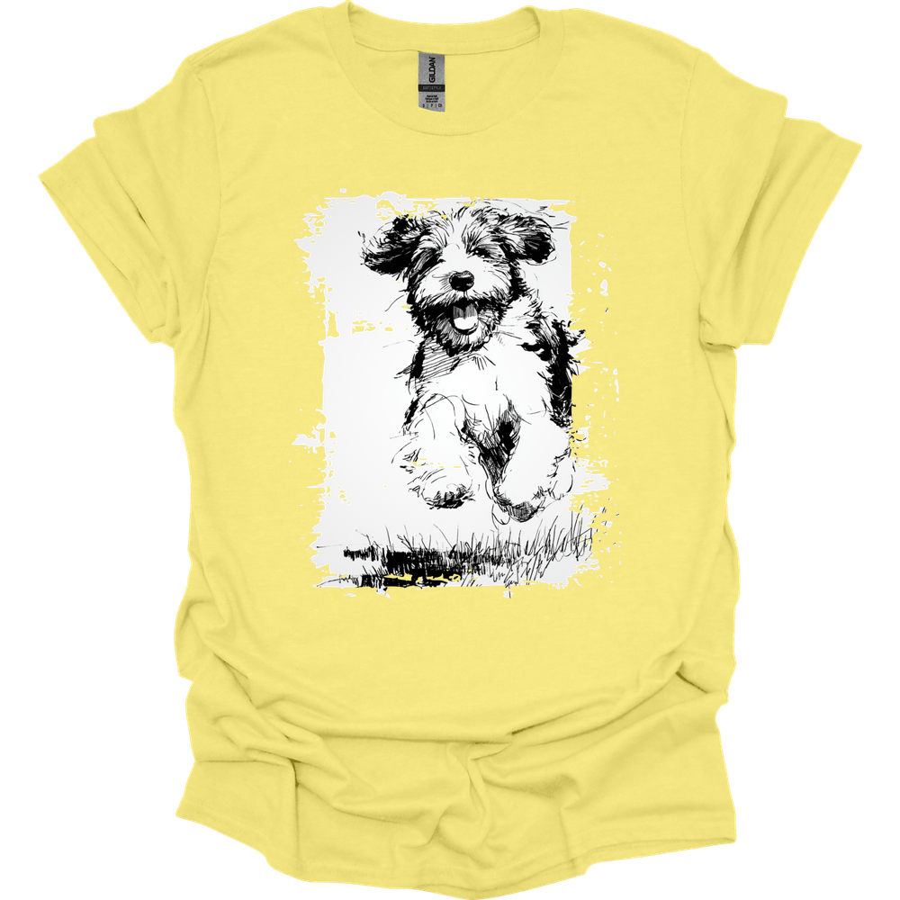 Portuguese Water Dog - Running Dog T-Shirt - Cornsilk